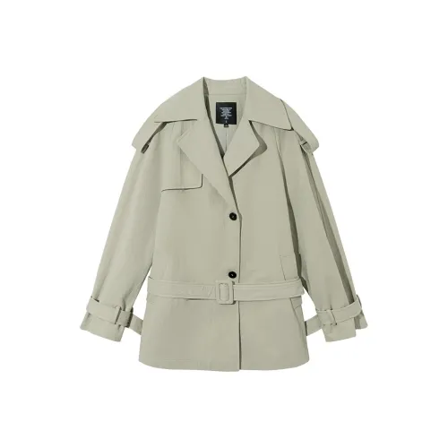 Ouyang Слон Серый Женская Тренч