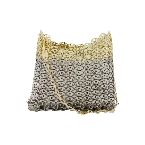 Paco Rabanne Металл Портативный Crossbody Сумка Сумка через плечо Женская Золотая Серебряная