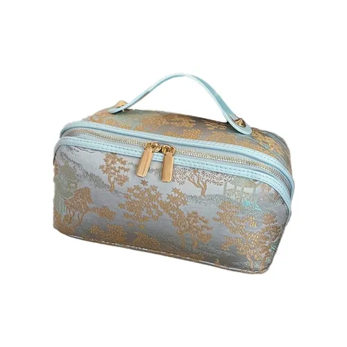 TLXT Китайский стиль Косметичка Портативная Роскошь Премиум Большая емкость Путешествие Туалетная косметика Мешок для хранения Хранение