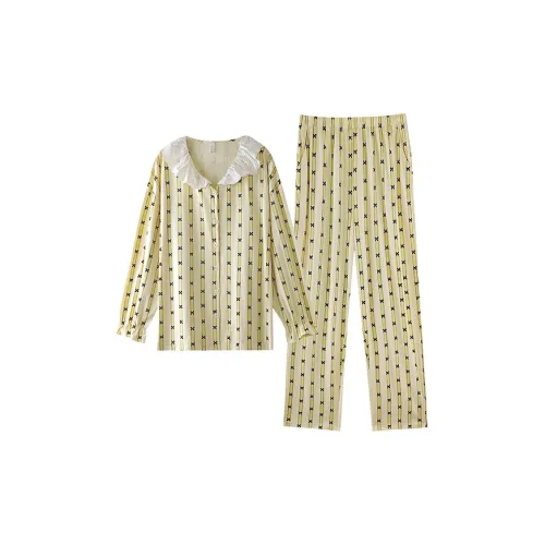 Qin Jing Желтый Женские Пижамные Комплекты