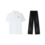 Комплект одежды (Белая футболка + Черные повседневные штаны)