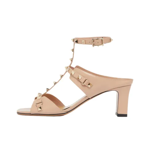 Valentino Garavani Rockstud One Ремень Сандалии 8,2 см Женские Бежевые