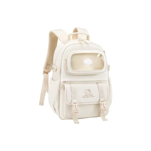 Sanrio Hello Kitty Polyester Commute Backpack Women's Ecru Санрио Hello Kitty Полиэстер Коммутирование Рюкзак Женские Экрю
