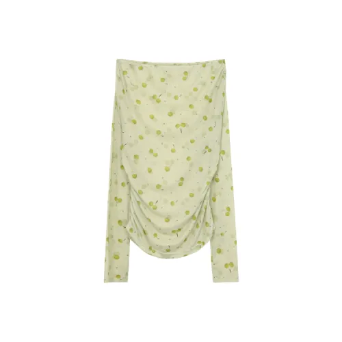 EMDPN Длинный рукав Т-рубашка с дизайном "Горячая девушка" асимметричный топ женский