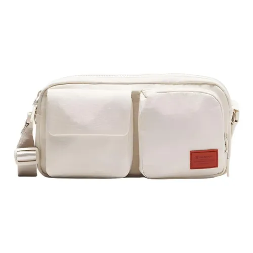 lululemon Нейлоновые сумки через плечо Unisex Light Айвори белый и Wash красный