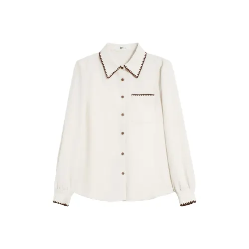 MANBEI Экрю Женские Рубашки