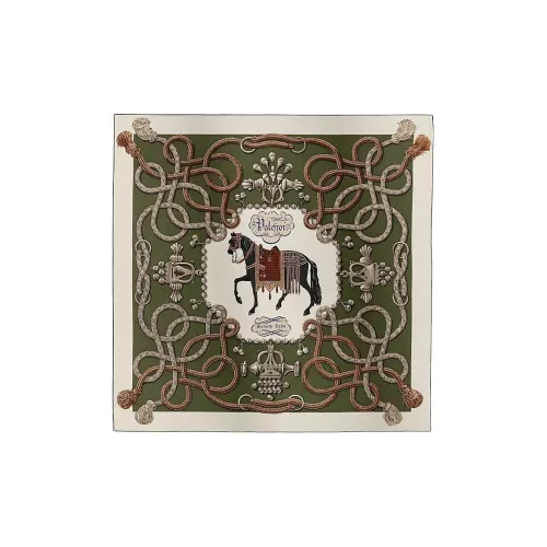 HERMES Кашемир Палантины Женские Зеленый