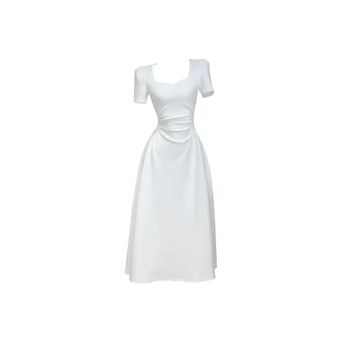 GJFD GOOD Job Иней Moon Shadow Короткий рукав Платье Женское