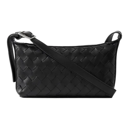 Bottega Veneta Intrecciato Кожа Сумка через плечо Унисекс Черный
