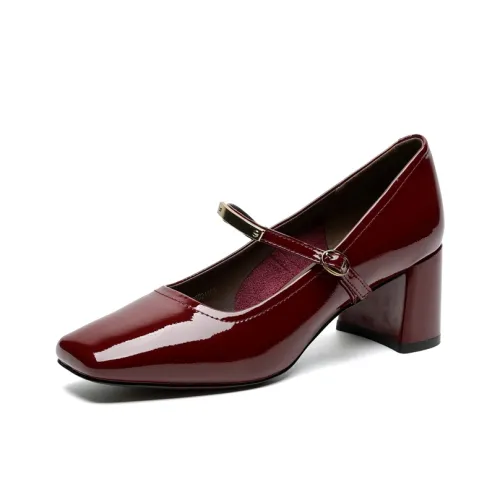 WESTLINK Грубый каблук Туфли Мэри Джейн Женские