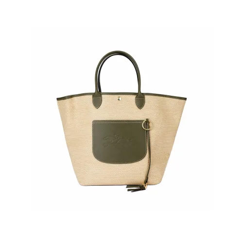 LONGCHAMP Le Pliage Соломенная Ткань Плетеная Сумка-тоут Сумка для покупок Сумка Большая Женская Artichoke Зеленая
