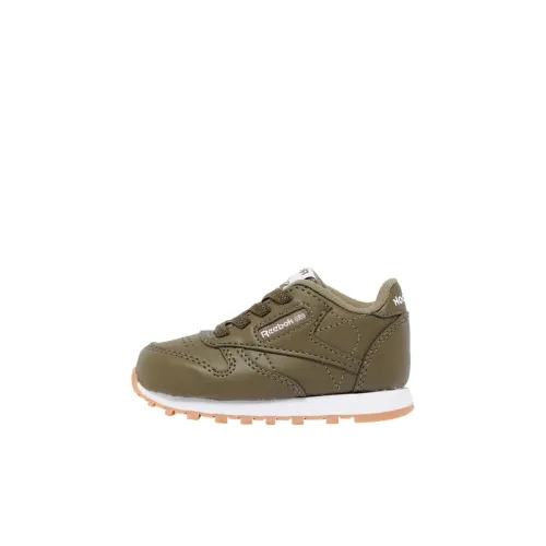 Reebok Classic Leather Low Топ Обувь для малышей Зеленый Infant And Toddler