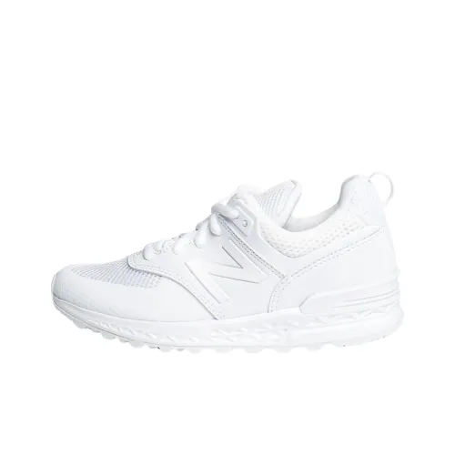 New Balance NB 574 Классический Низкий Топ Детские Лайфстайл Обувь Белый Подростки