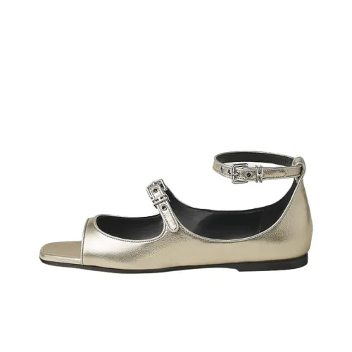 HERMES Kristen One Ремень Сандалии Женские Серебряные