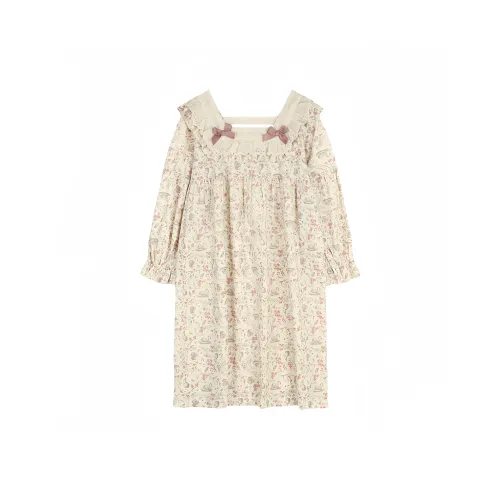 UYH Кремовый Розовый Кролик Ночная сорочка Улучшенная Воздушный Хлопок Утолщенная Женская Ночная сорочка