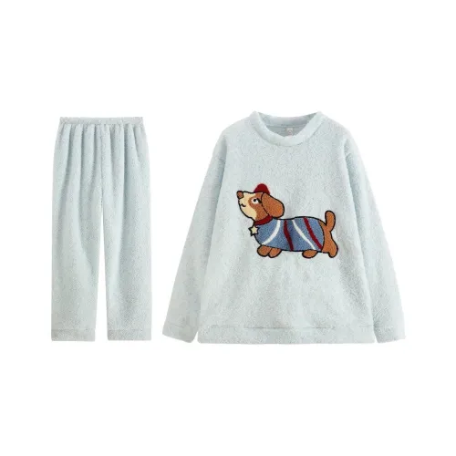 Mu Qingqing Светло-синий Унисекс Повседневные костюмы