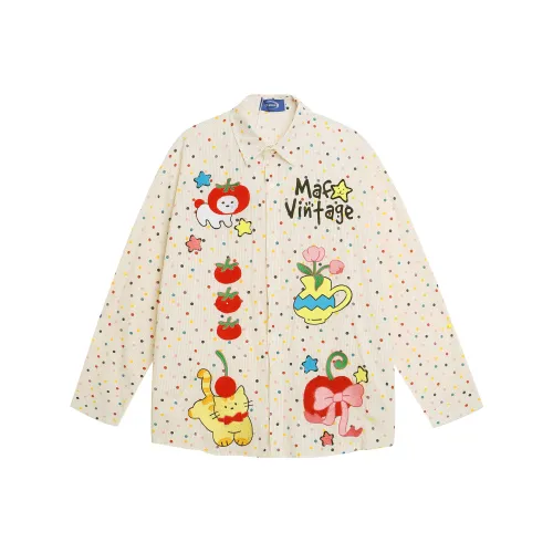 WAYHWEI Бежевый Унисекс Рубашки