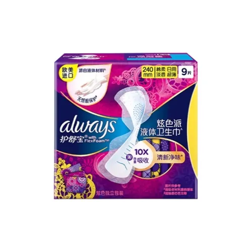 Always Свежий Радуга Жидкость Санитарные Пады Дружелюбные к Коже и Дышащие