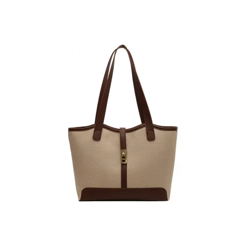 NX DOUGHNUT Холст Тоут Сумка Плечевая Сумка Женская Коричневый Черный