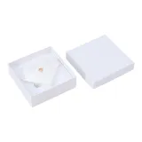 Белый Сердце-образный Ромб Кольцо Коробка