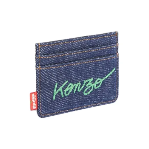 KENZO LEVISl Коллаборация 100% хлопок Картхолдер Женские Промытый синий