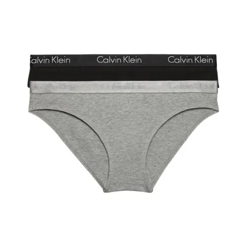Calvin Klein 2 пачки черный + серый женские трусики-бикини