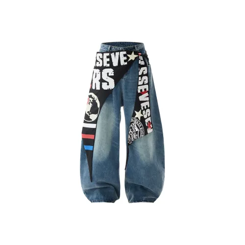 OULUDE Blue Men's Jeans OULUDE Синий Мужской Джинсы