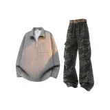 Gray Top + Camouflage Pants  
Серый топ + камуфляжные штаны