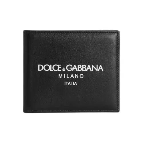 Dolce Gabbana Телячья кожа Кошелек Мужской Черный