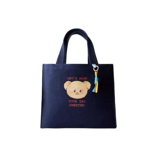 ZARA Полиэстер с PVC Тоут Сумка Сумка для покупок Сумка Сумка через плечо Унисекс Темно-синий