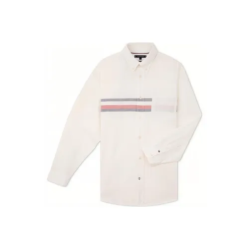 Tommy Hilfiger Длинный рукав рубашка мужская экрю