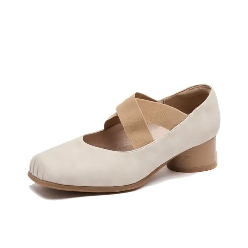 15 MINS Грубый каблук Туфли Мэри Джейн 4CM Женские