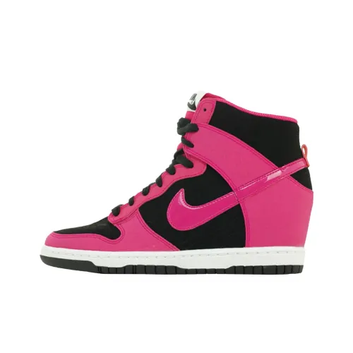 Nike Dunk High Топ Скейтборд Кроссовки Женские Розовые Черные