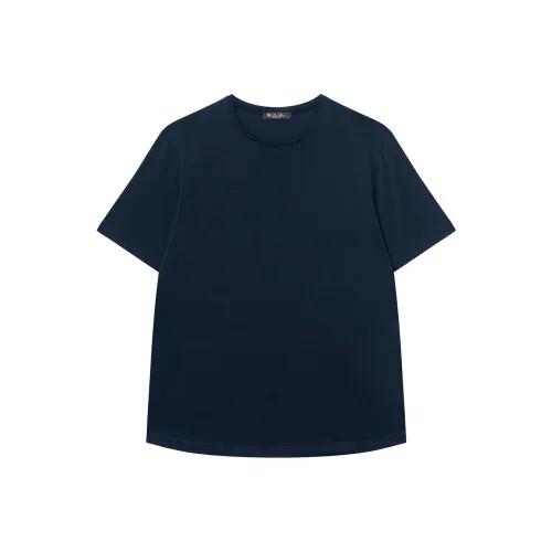 Loro Piana SS22 T Рубашка Мужская Синяя