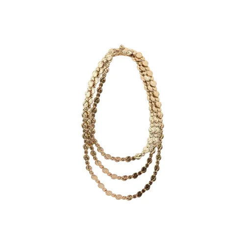 ZARA Цинковые Ожерелья Женские Золотые