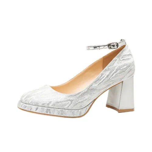 Zubumei Грубый каблук Высокие каблуки Женские