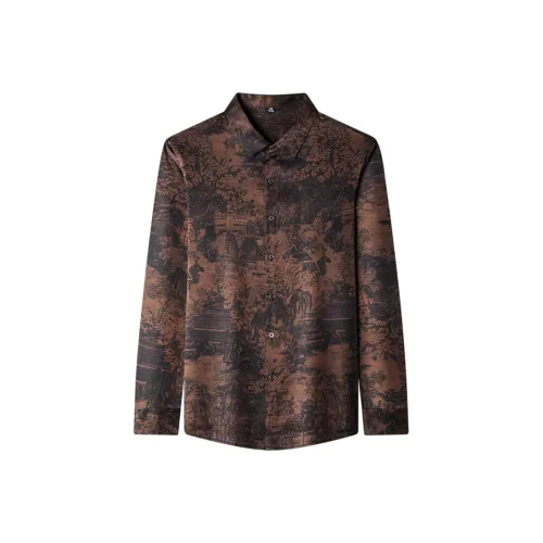 OGQG Кофе Мужские Рубашки