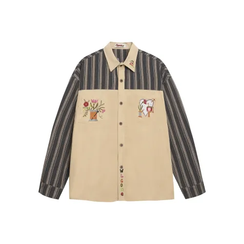 WAYHWEI Бежевый Унисекс Рубашки