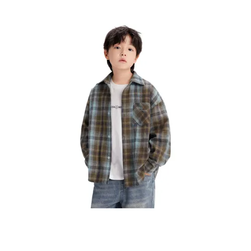 ZOSEE Клетчатый Длинный Рукав Повседневная Рубашка Детская