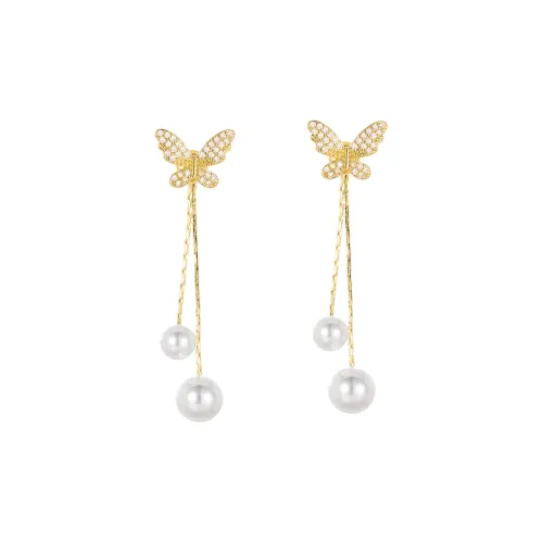 WAW Серьги с золотым покрытием из меди женские