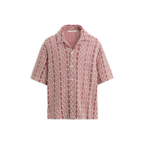 ZARA Белый Красный Мужские Рубашки