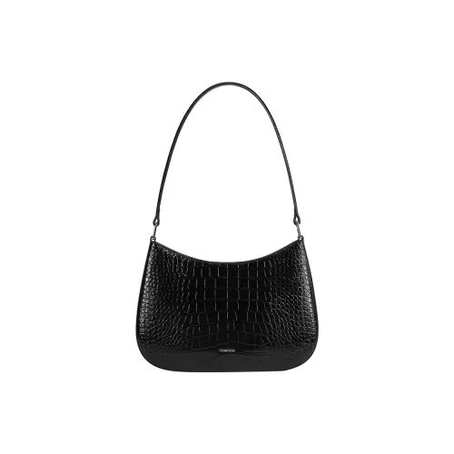 Miao Di Сумка через плечо из коровьей кожи стандартная женская полночный черный