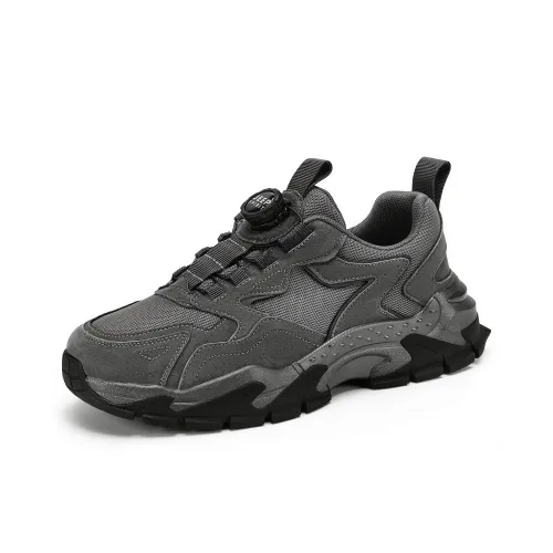 JEEP SPIRIT Толстая подошва Низкий топ [Premium Texture] Ancient Городской серый Мужской