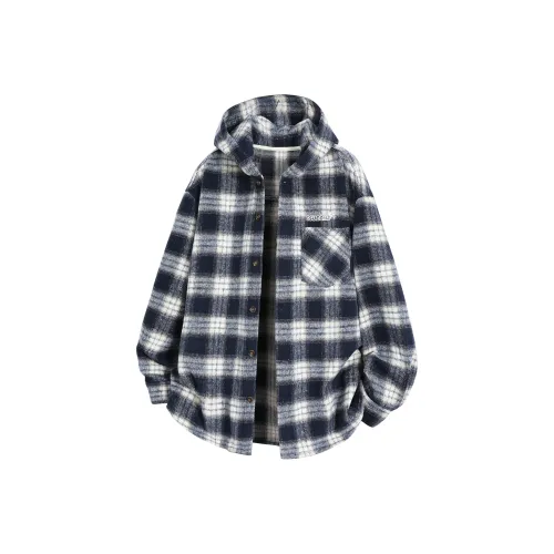 GSUE Циановая глазурь дымчатый клетчатый унисекс рубашки