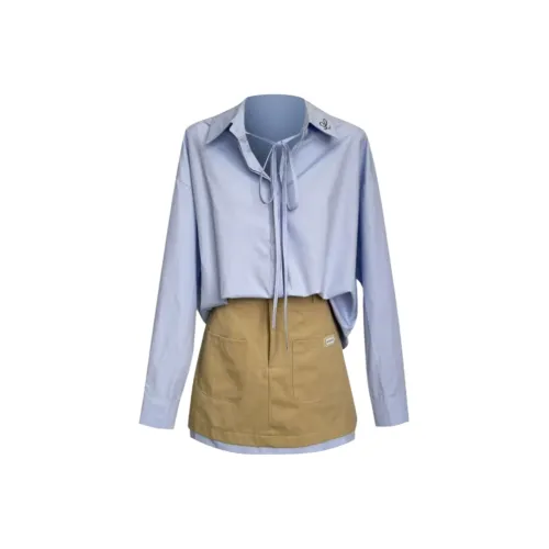 PLANE DRIFT Светло-синий женский комплект с юбкой