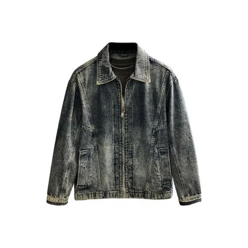 YGQPZHZ Синий Мужской Джинсовые куртки