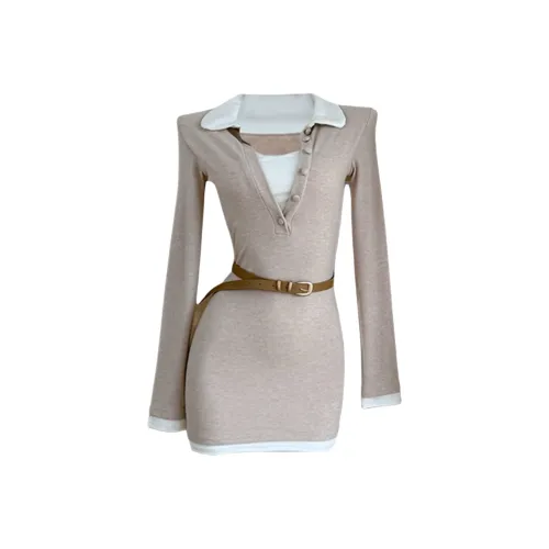 JOPPTI Длинное платье с длинными рукавами женское