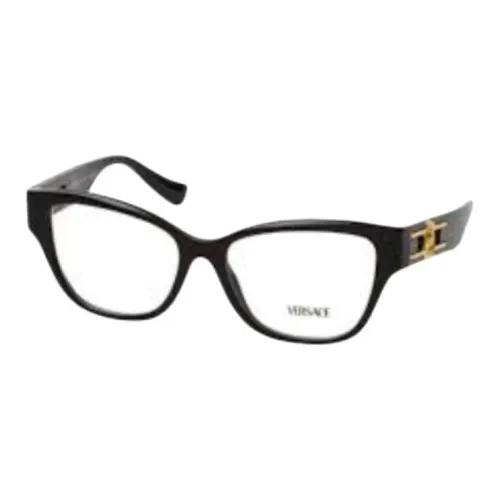 VERSACE Ацетатные оправы для очков "Кошачий глаз" Женские Черные