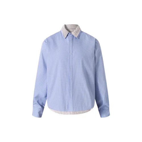 ONITSOP Loose Fit Мода Бренд Premium Feel Двусторонний Клетка Рубашка Unisex