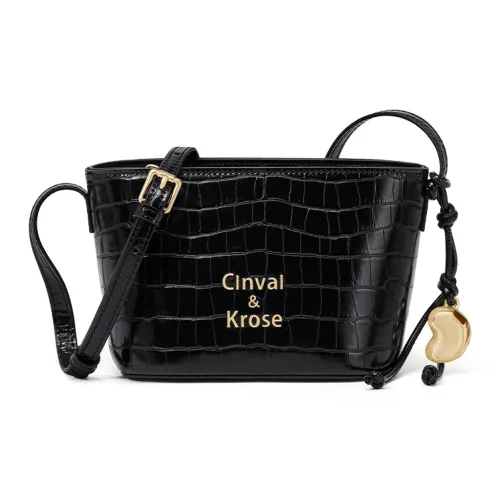 CinvaiKrose Сумка через плечо из синтетической кожи ведрообразная сумка маленькая женская экрю черная